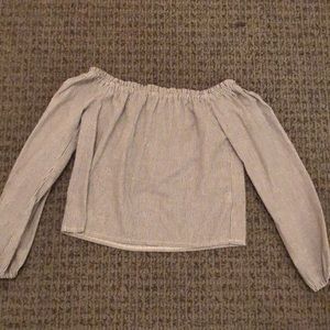 brandy melville off the shoulder long sleeve